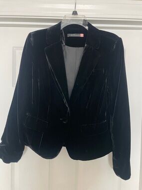 Black velvet blazer